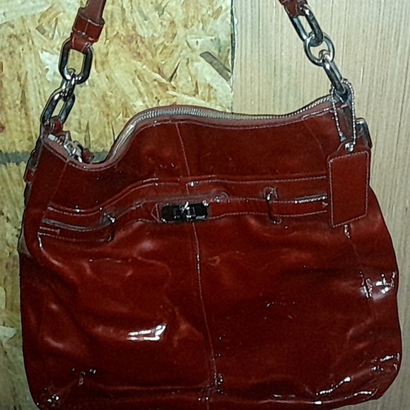 Bags Coach Red Leather Shoulder Bag Poshmark